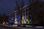 Новогодние деревья на улице Советской