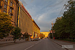 Закат на центральной площади Волгограда