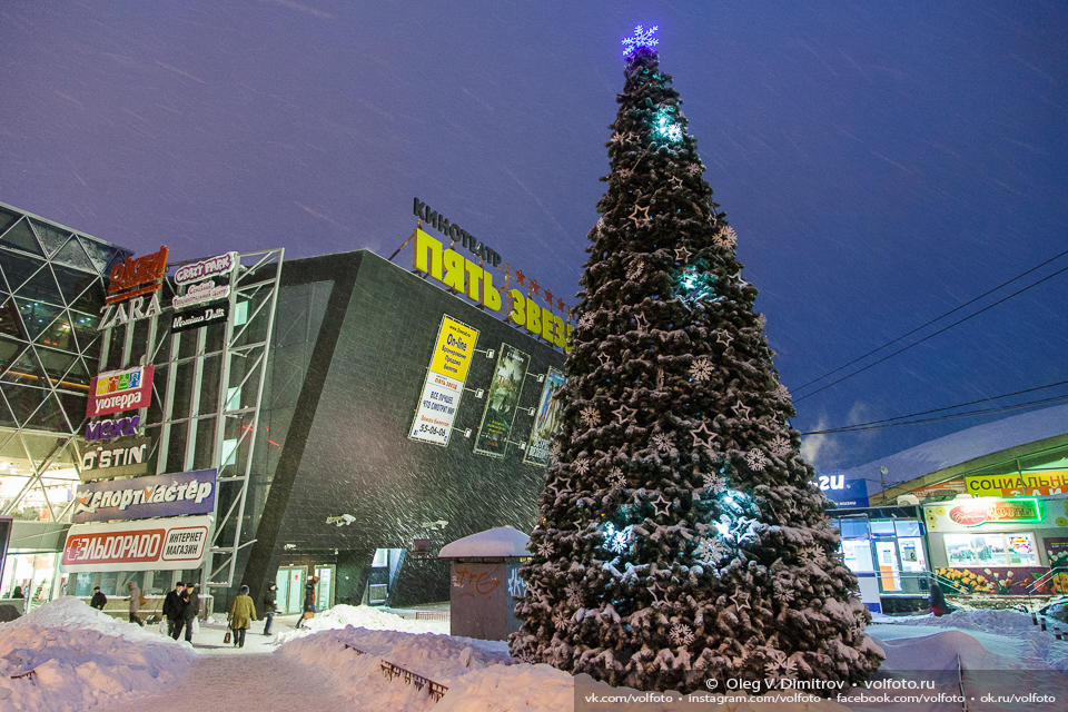 Новогодняя елка у кинотеатра «Пять звезд» фото